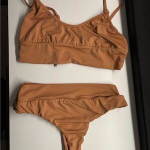 Everyday High-Waist Bikini Set in Tan
